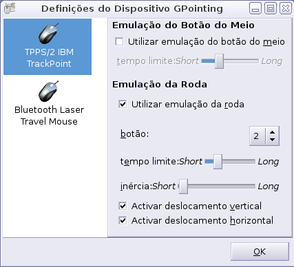 Configuração pelo GPointing